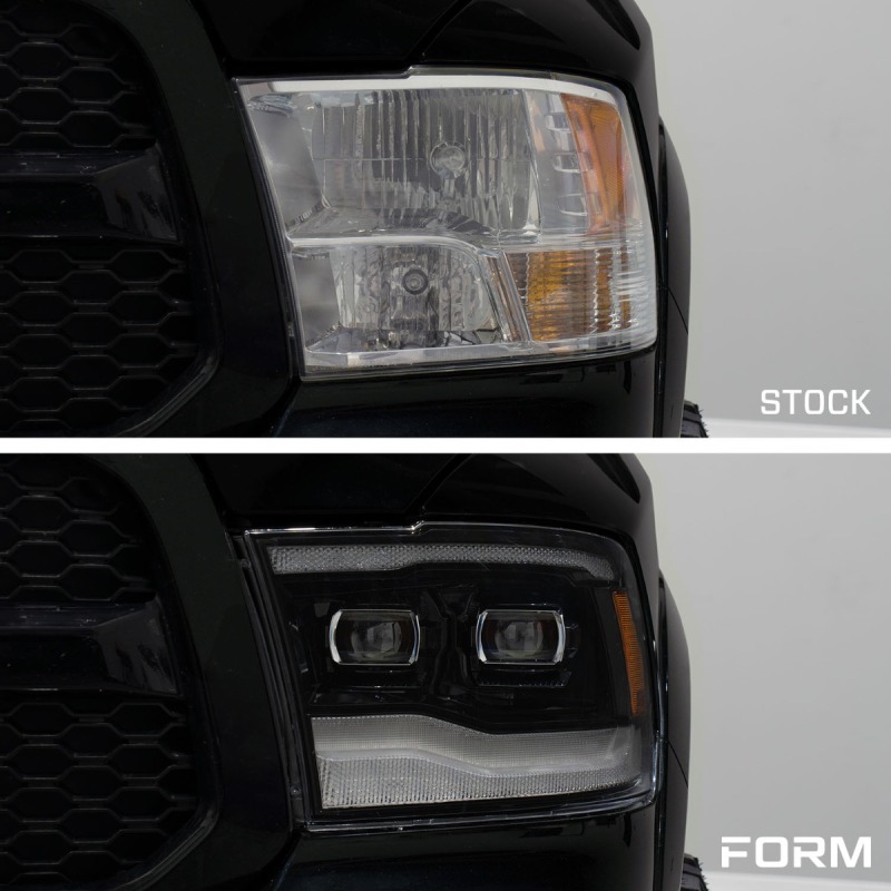 Ram 3500 Headlights - Front - FORM Lighting - Sequential LED Projector - Black - `09-`18